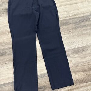 Ann Taylor Signature Straight Leg Pants Navy Blue Size 6 Workwear Classic